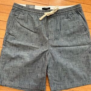 Banana Republic Gray Deck Shorts with Nautical Pattern